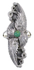 Southwest Turquoise And Authentic Sterling Silver Ring Size 7-1/2 YX81501